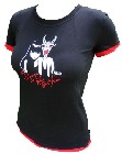 2 x EMILY THE STRANGE - DEAMONS ARE A GIRLS BEST FRIEND SHIRT