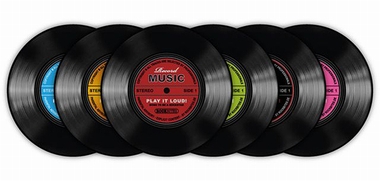 Schallplatten Untersetzer Record Music 6-teilig