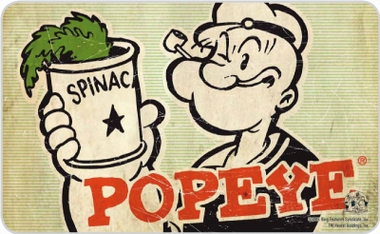Frhstcksbrettchen - Popeye mit Spinatdose