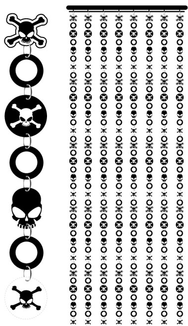 T�rvorhang Piraten - Skulls