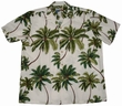 Original Hawaiihemd - Wailea Palms Weiss - Waimea Casual Modell: WCWPA-White