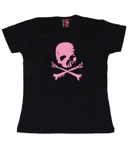 Shirts Liquor Brand Pink Skull Girlie Shirt