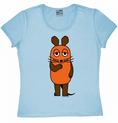Shirts Logoshirt - Maus  - Girl Shirt  Hellblau