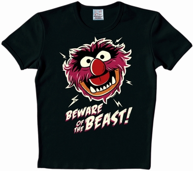 Shirts Logoshirt - Muppets - Beware Of The Beast Shirt Schwarz - Vintage