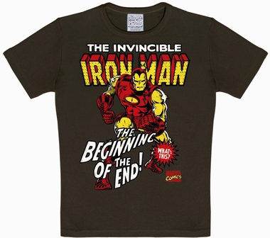 Logoshirt - Iron Man Kids Shirt - Marvel - Braun
