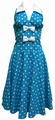 TICCI - WHITE SPOTTET - KLEID