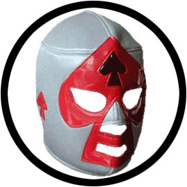 Lucha Libre Maske - Grey-Black-Red - Klicken für grössere Ansicht