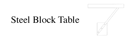 Steel Block Table by David Lynch