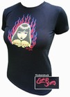 2 x EMILY THE STRANGE - FISTS OF FIRE SHIRT