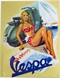 Vespa Blechschild Beach