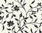 Tapete - Flock II - Weiss Schwarz - Floral