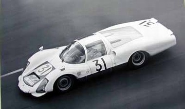 24 Hour Le Mans race 1966. Hermann und Linge im Porsche 906 Langheck Poster
