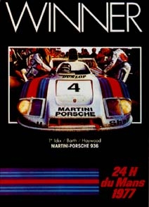 24hrs Du Mans 1977 WINNER Poster Reprint