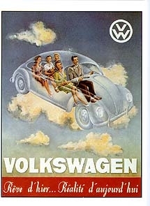 1 AK alte VW   Werbung auf Postkarte Künstlerkarte  Pappe 49-18 sehr selten 