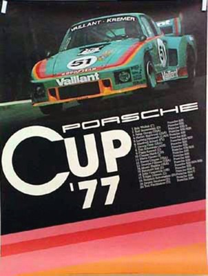 onsdag jeg lytter til musik melodisk Porsche Original Racing Poster 1977 - Porsche Cup - Small Signs Of Usage - Original  Porsche Poster - 3) Small signs of usage -