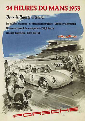 PORSCHE RENNPLAKAT - POSTER auf einer Berlin Wunschliste / Geschenkidee