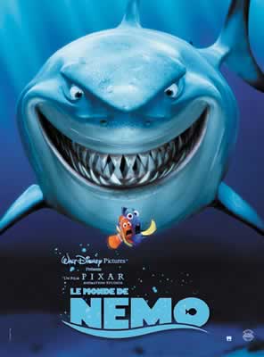Finding Nemo on Monde De Nemo Poster Haifisch Franzoesisch Riesenposter Finding Nemo