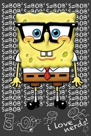 com - spongebob - i love nerds! - kaufen - shop - filmplakat - poster