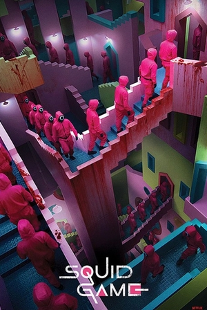 Squid Game Poster Crazy Stairs Netflix