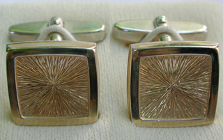 Cufflinks Silber Goldplattiert