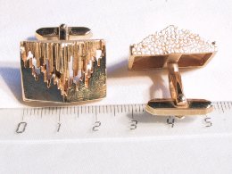 Cufflinks Amerikaner (echt Vergoldet)  Massiv
