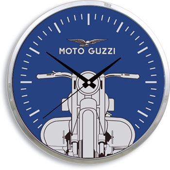 Moto Guzzi Wanduhr - blau