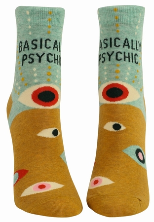 Basically Psychic - Kurze Damensocken Blue Q