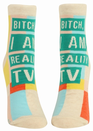 I Am Reality TV - Kurze Damensocken Blue Q