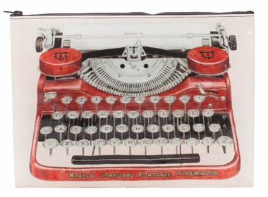 Jumbo Zipper Tasche - Typewriter