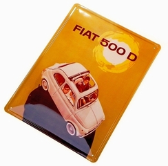 Fiat 500 Blechschild - 500 D
