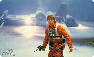 Frhstcksbrettchen - Star Wars - Luke in front of X-Wing