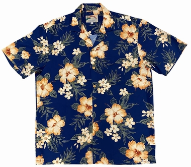 Original Hawaiihemd - Hibiscus Garden - Navy - Paradise Found