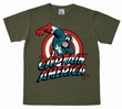 LOGOSHIRT - CAPTAIN AMERICA SHIRT - MARVEL - OLIVGR�N