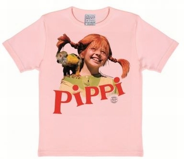 Kids Shirt - Pippi Langstrumpf mit Nilsson Rosa