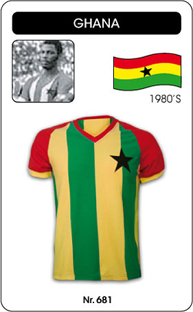 Ghana Trikot - Retro Fussball Trikot gestreift