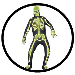 Skelett Kost�m - Leuchtet im Dunkeln - Klicken f�r gr�ssere Ansicht
