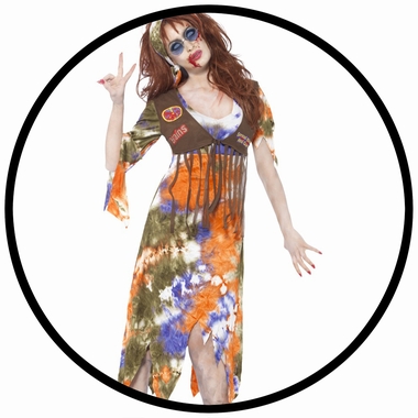 Zombie Hippie Lady Kost�m - Klicken f�r gr�ssere Ansicht