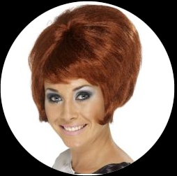 60er Jahre Beehive Per�cke Kastanienbraun - Klicken f�r gr�ssere Ansicht