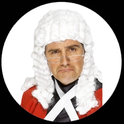 Richter Perücke weiß - Klicken für grössere Ansicht