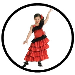 Flamenco Kost�m Kinder - Spanische Prinzessin - Klicken f�r gr�ssere Ansicht