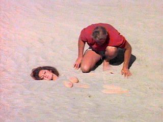 Linda Ashton sand castles in Cherry Harry and Raquel