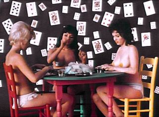 Poker Playing Trio from Wild Gals of the Naked West