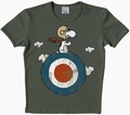 Logoshirt - Peanuts - Snoopy Target - Shirt Oliv