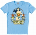 Logoshirt - Wonder Woman Shirt - DC Comics - Hellblau