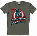 Logoshirt - Captain America Shirt - Marvel - Grau