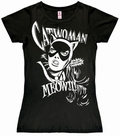 1 x LOGOSHIRT - CATWOMAN - GIRL SHIRT SCHWARZ