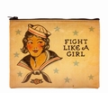 Fight Like A Girl Zipper Tasche