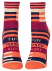 Fun Person Alert - Kurze Damensocken Blue Q