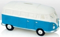 VW Campervan Spardose weiss/blau