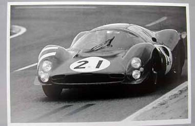 24 Hours of Le Mans 1966, Bandini und Guichet im Ferrari P3 Poster 